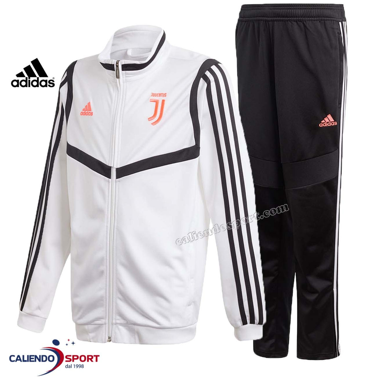 ADIDAS JUVENTUS TRACKSUIT DX9116 BOYS FOOTBALL WHITE BLACK JR