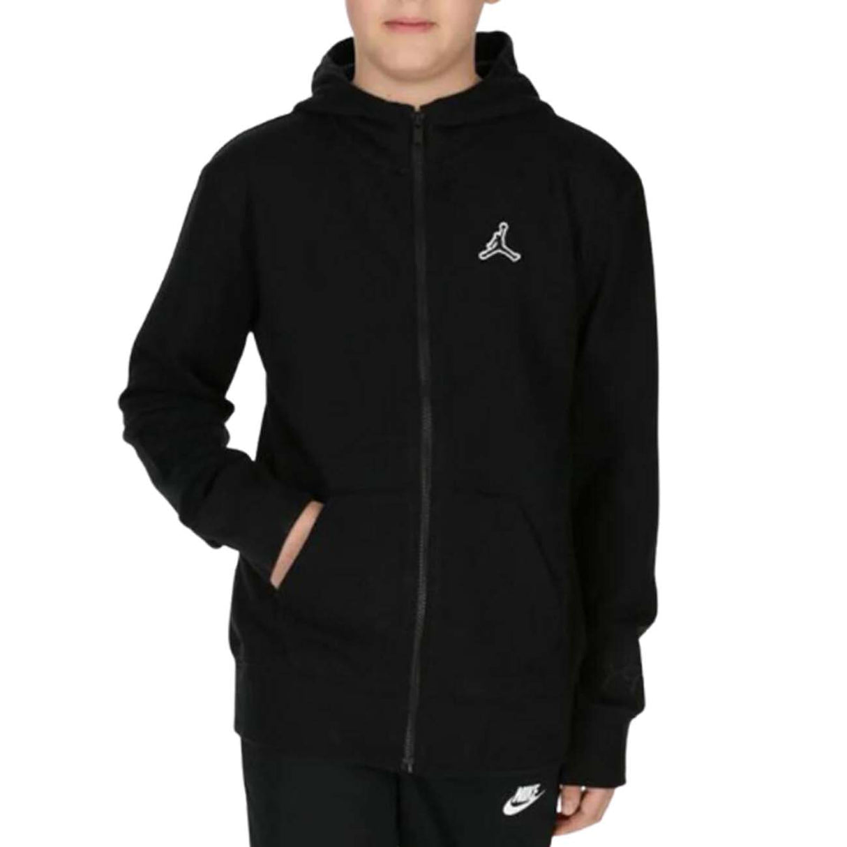 SWEAT-SHIRT JORDAN POUR GARÇONS 95A904 023 COTON BROSSÉ NOIR