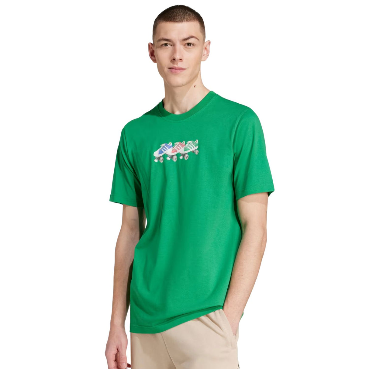 T-SHIRT ADIDAS JP4493 ORIGINALS VERDE COTONE