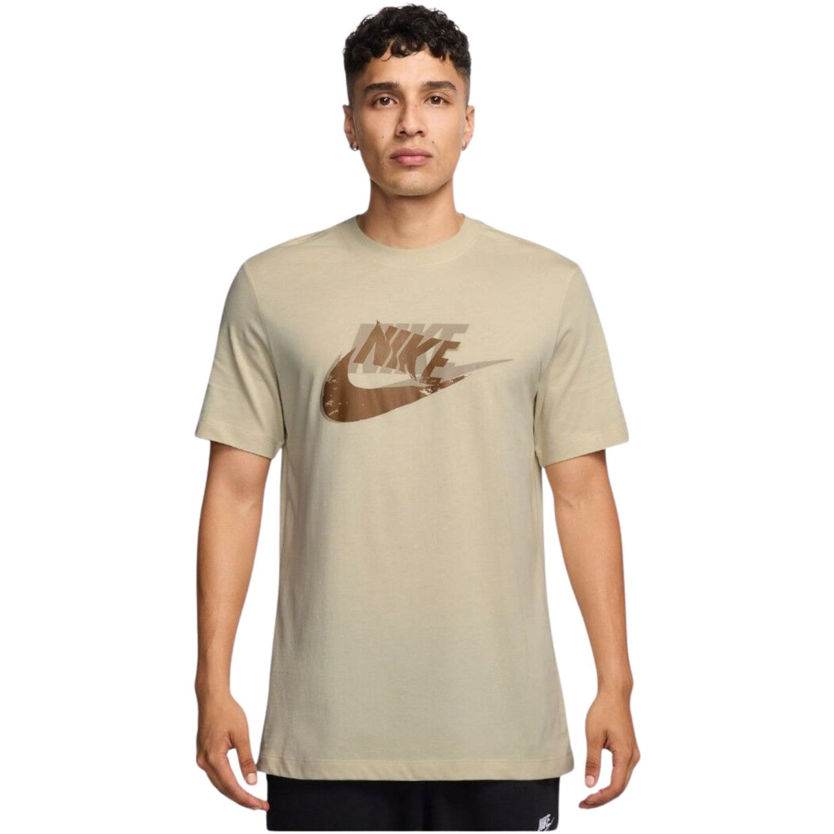 T-SHIRT NIKE HJ0559-229 COTONE BEIGE STAMPA