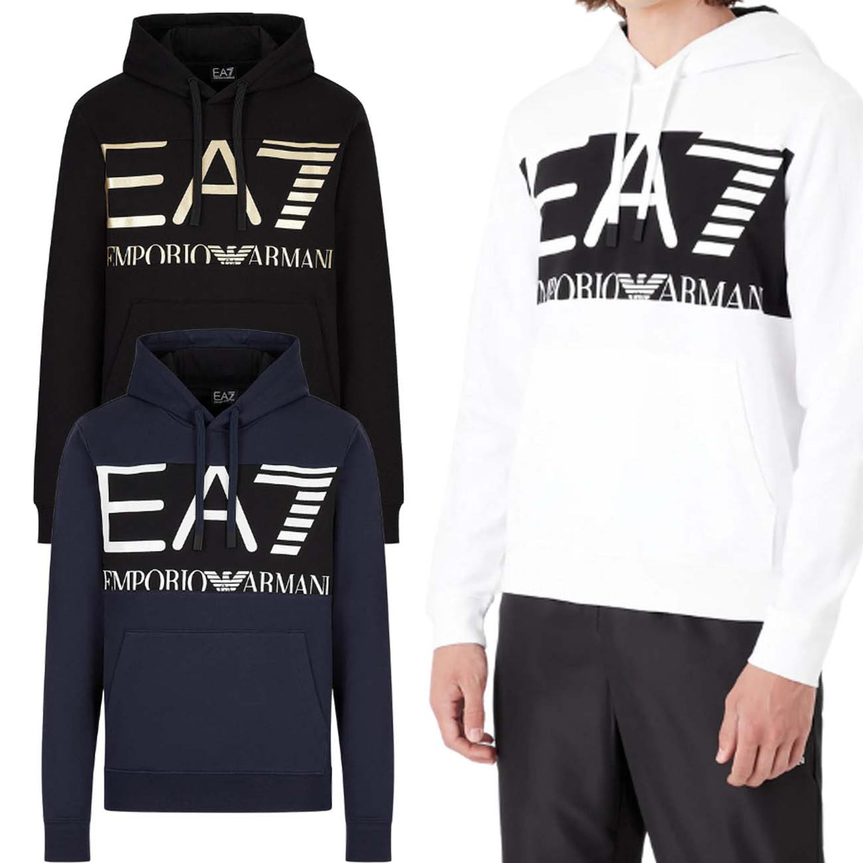 SWEAT-SHIRT EN COTON BROSSÉ ARMANI EA7 6LPM52 PJFGZ