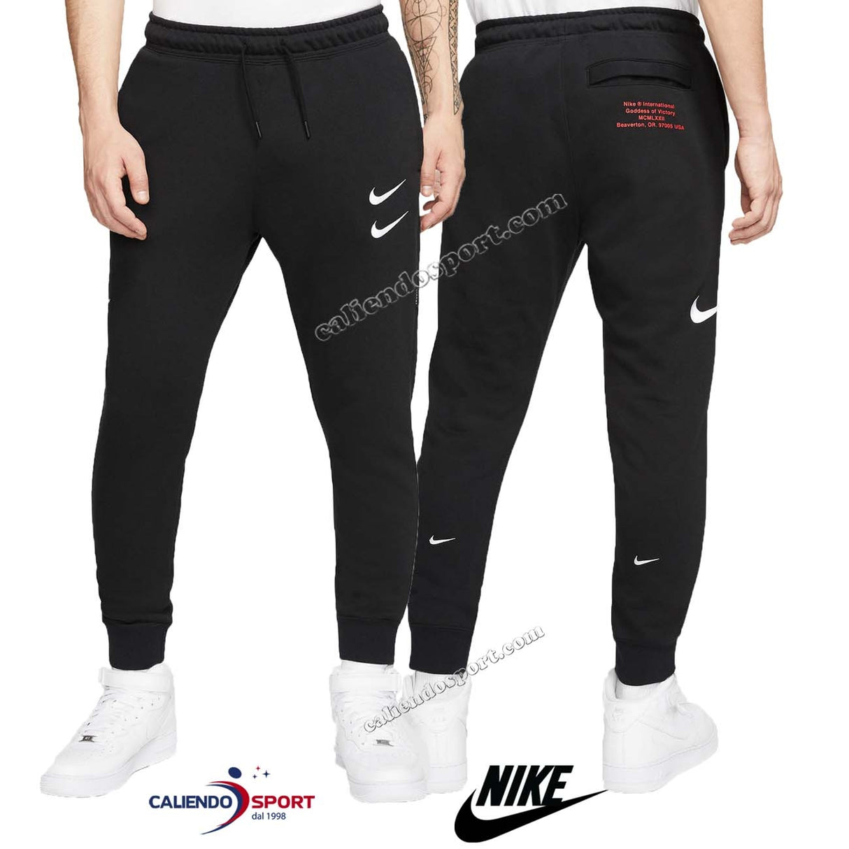 PANTALONE NIKE CJ4880 010 NERO COTONE GARZATO