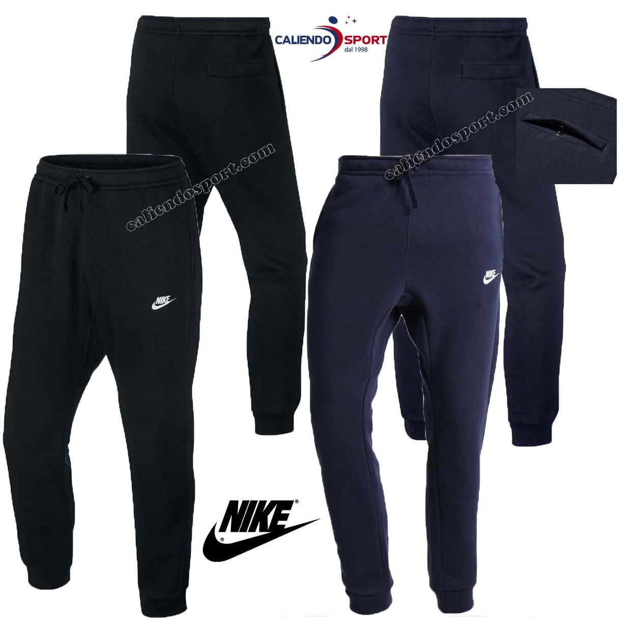 PANTALON NIKE HOMME 804408 NOIR BLEU CLUB FLEECE JOGGER RUNNING SPORT GYM CASUAL