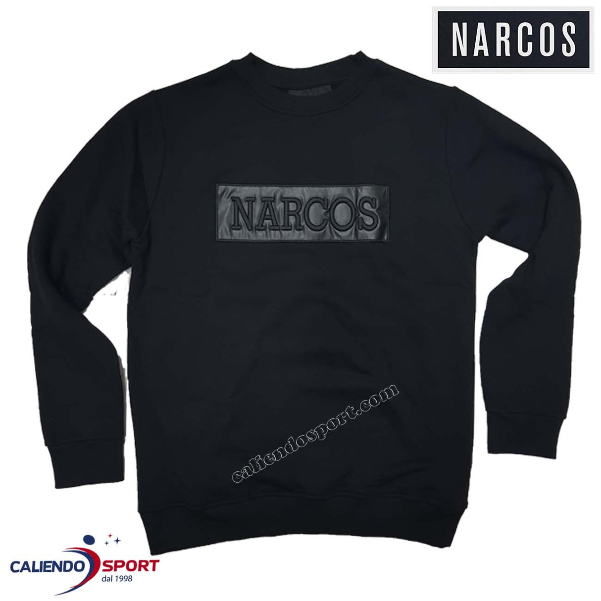 FELPA UOMO NARCOS 20AINA20039-10 GIRO COLLO NERO