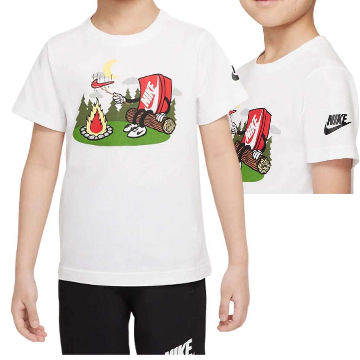 T-SHIRT ENFANT EN COTON BLANC NIKE 86J665 001