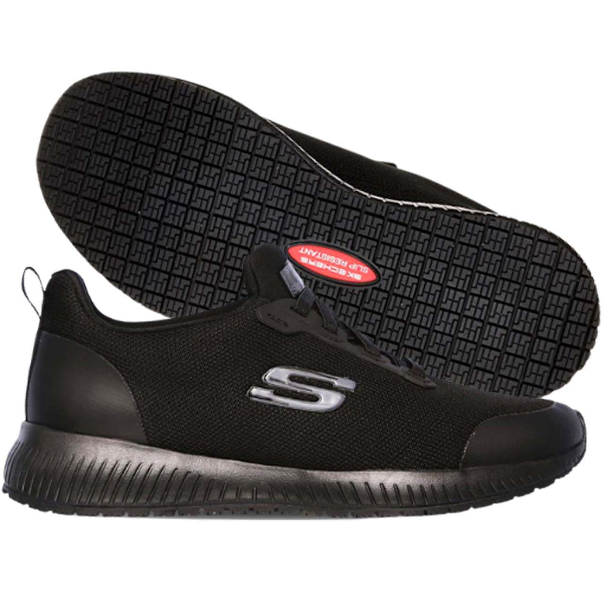 SKECHERS DONNA 77222EC BLK SQUAD SR REPEL WELL