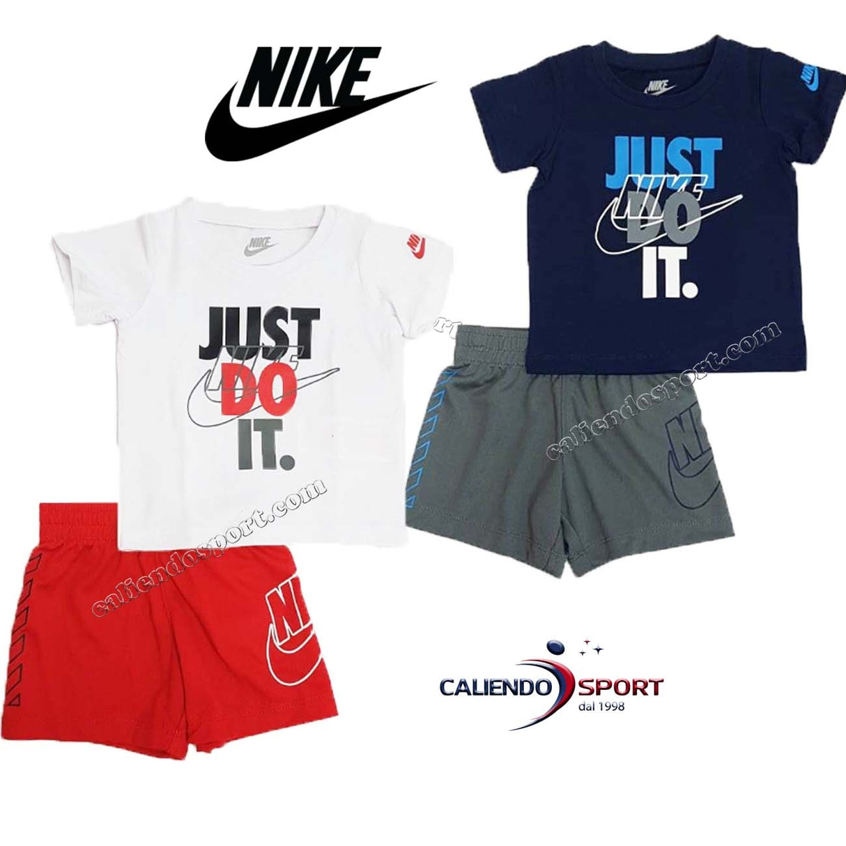 NIKE 66G315 M19 U10 WHITE BLUE CHILDREN'S COMPLETE -