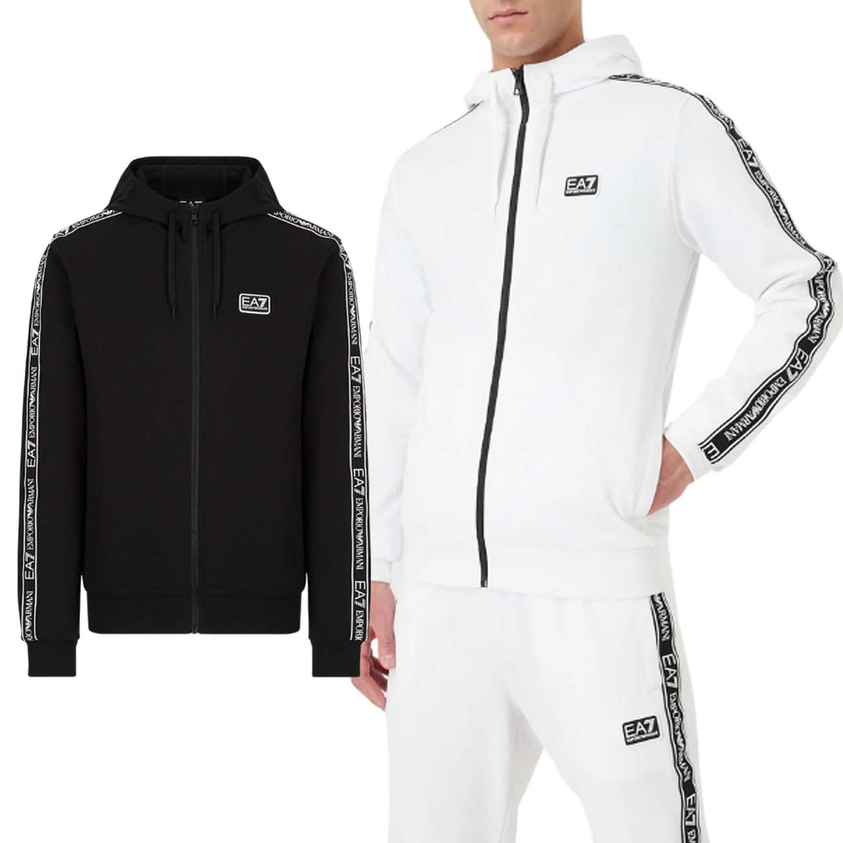 SWEAT-SHIRT EN COTON BROSSÉ AVEC LOGO ARMANI EA7 3LPM40PJ05Z