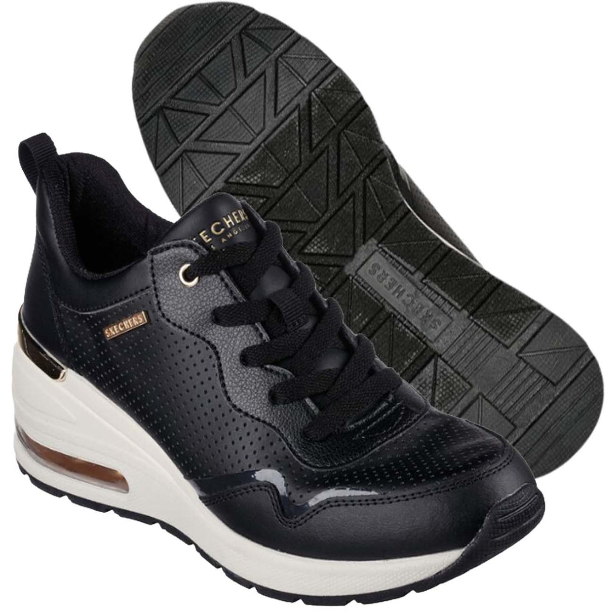 CHAUSSURES SKECHERS POUR FEMMES 155399 BLK MILLION AIR HOTTER AIR