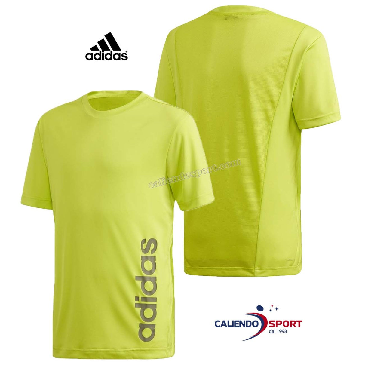 T-SHIRT ADIDAS FM6863 TRAINING VERT FLUORESCENT POUR ENFANTS