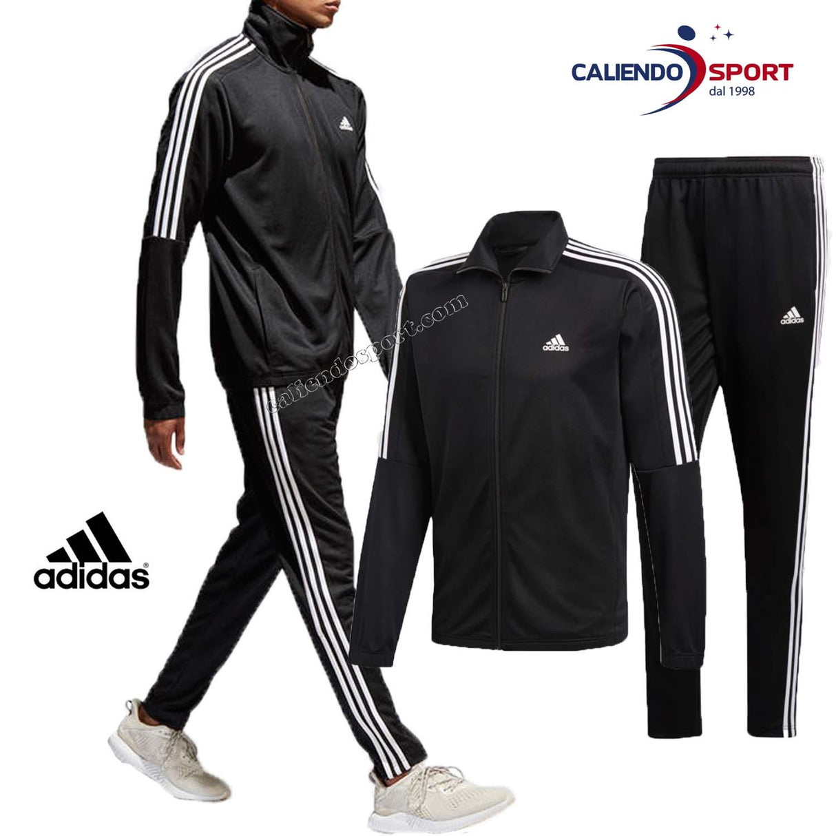 SURVÊTEMENT ADIDAS HOMME BK4087 NOIR BLANC RAYURES TIRO TS ACÉTATE GYM SPORT
