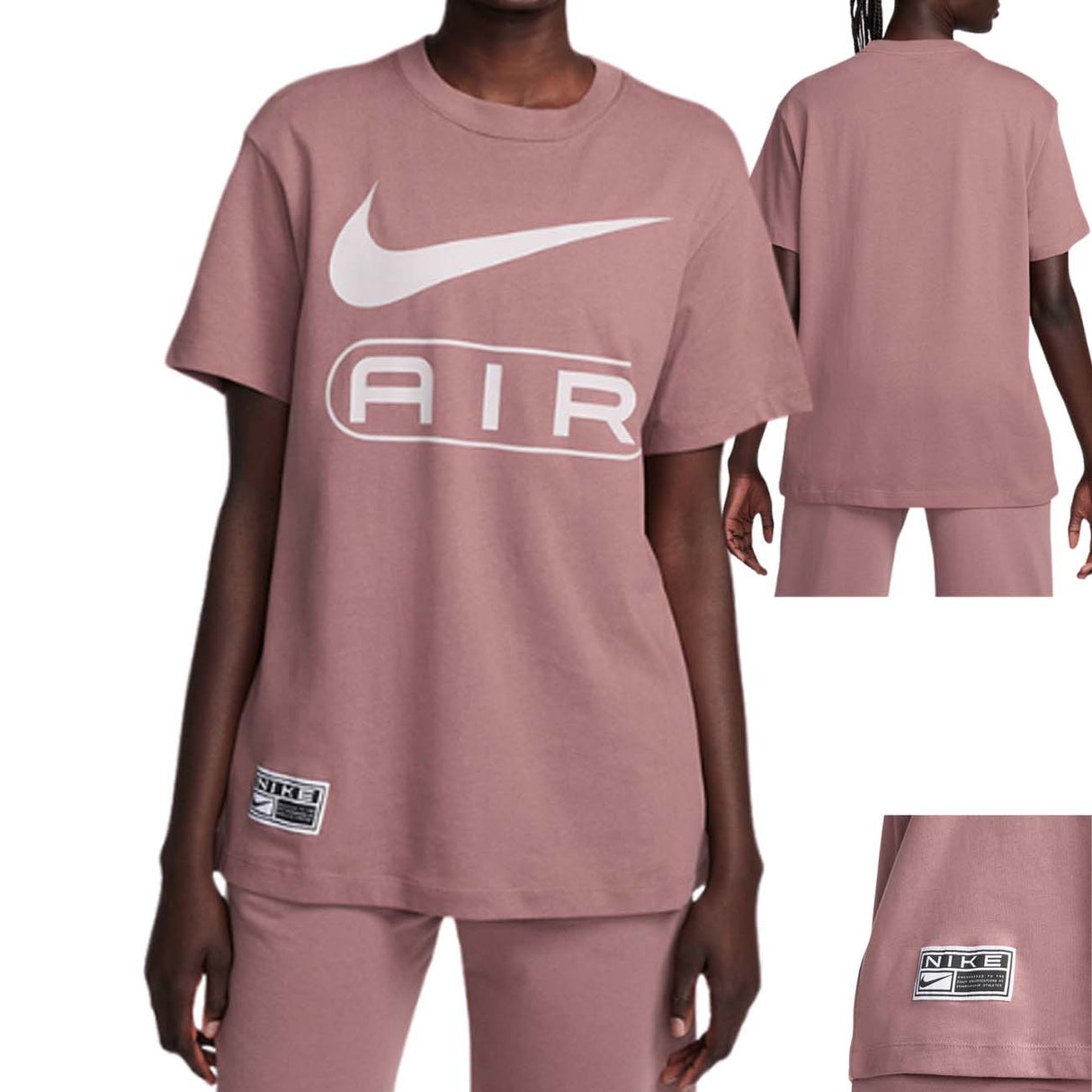 T-SHIRT DONNA NIKE FV8002 208 OVER SIZE COTONE