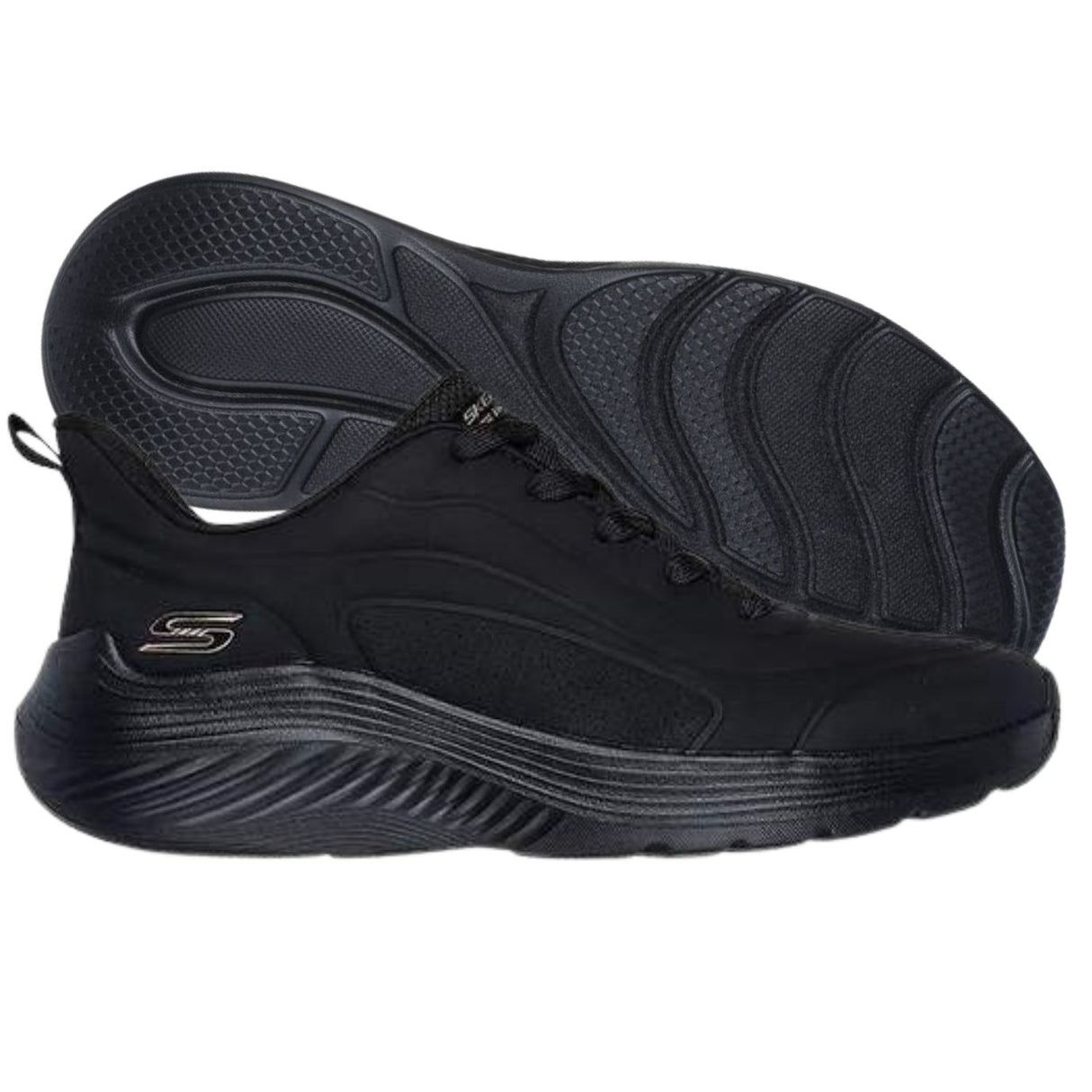 SCARPA DONNA SKECHERS 117485 BBK BOBS SQUAD WAVES NERO