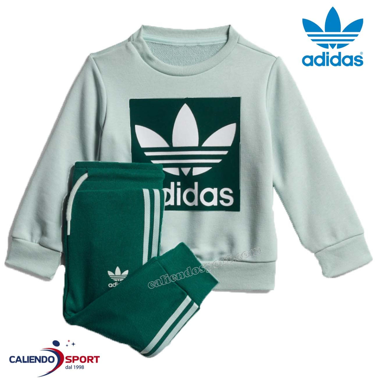 -ADIDAS ED7676 KIDS' TRACKSUIT CREW SWEATSHIRT CTONE BRUSHED