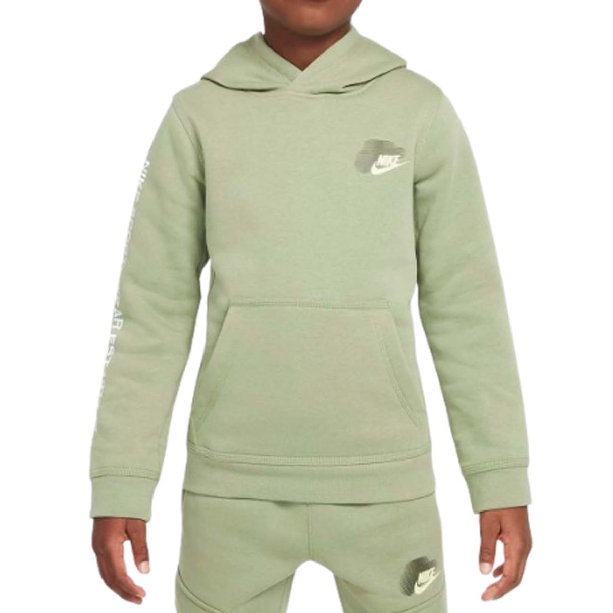 FELPA RAGAZZI NIKE HM4339 386 ISSUE FELPATA VERDE