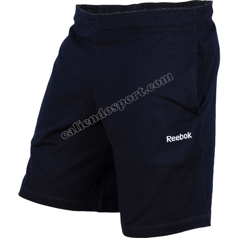 SHORTS MEN BLACK BLUE GREY REEBOK Z60139 EL JERSEY SHORT CASUAL COTTON