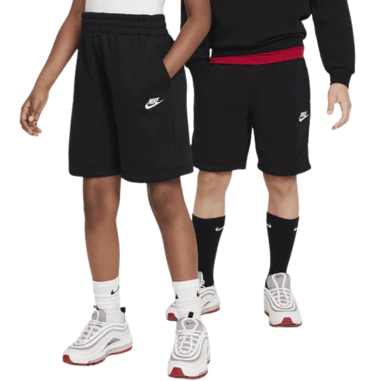 PANTALONCINO RAGAZZI NIKE FD3015 010 CLUB COTONE nero