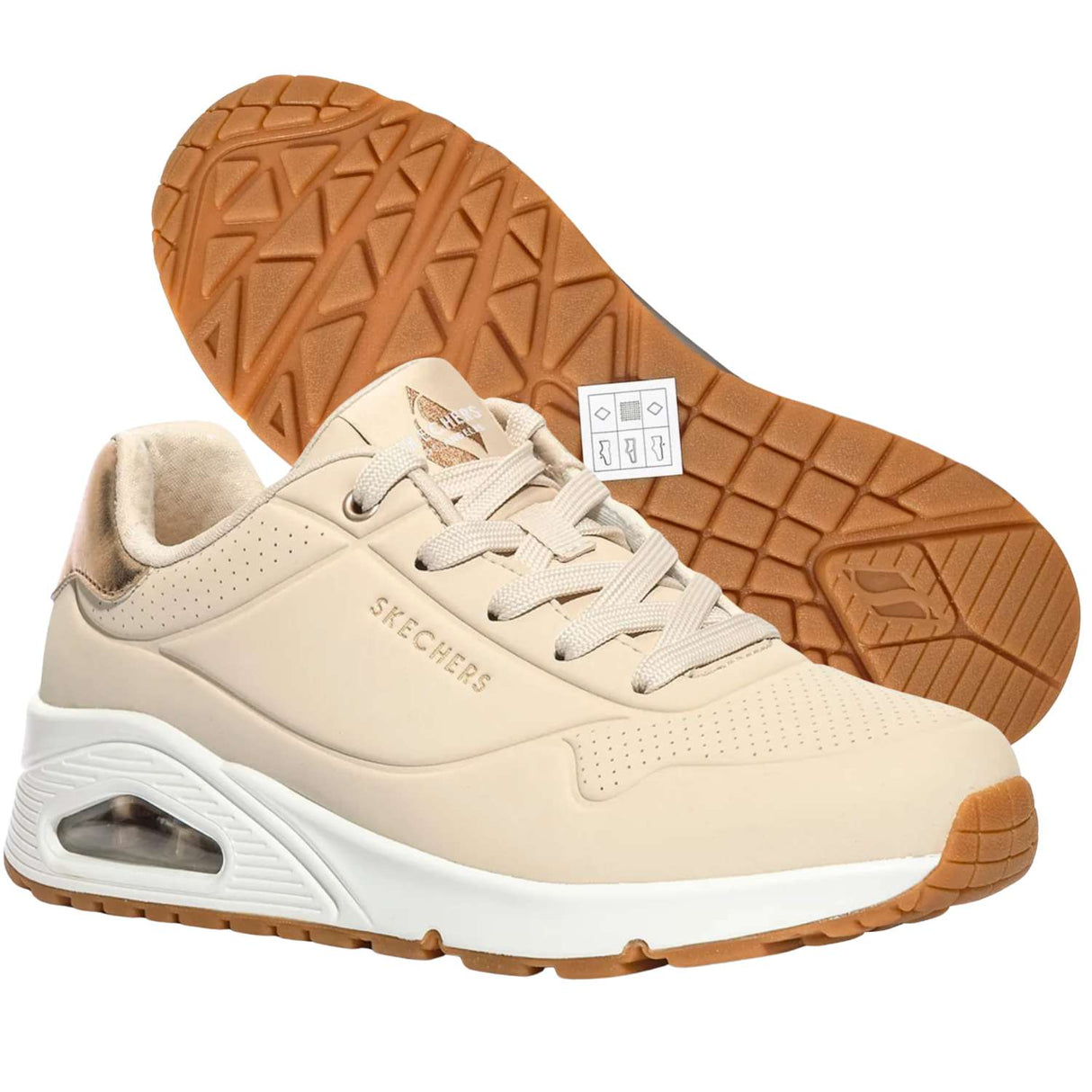 SCARPA SKECHERS DONNA 177094 NAT GOLDEN AIR