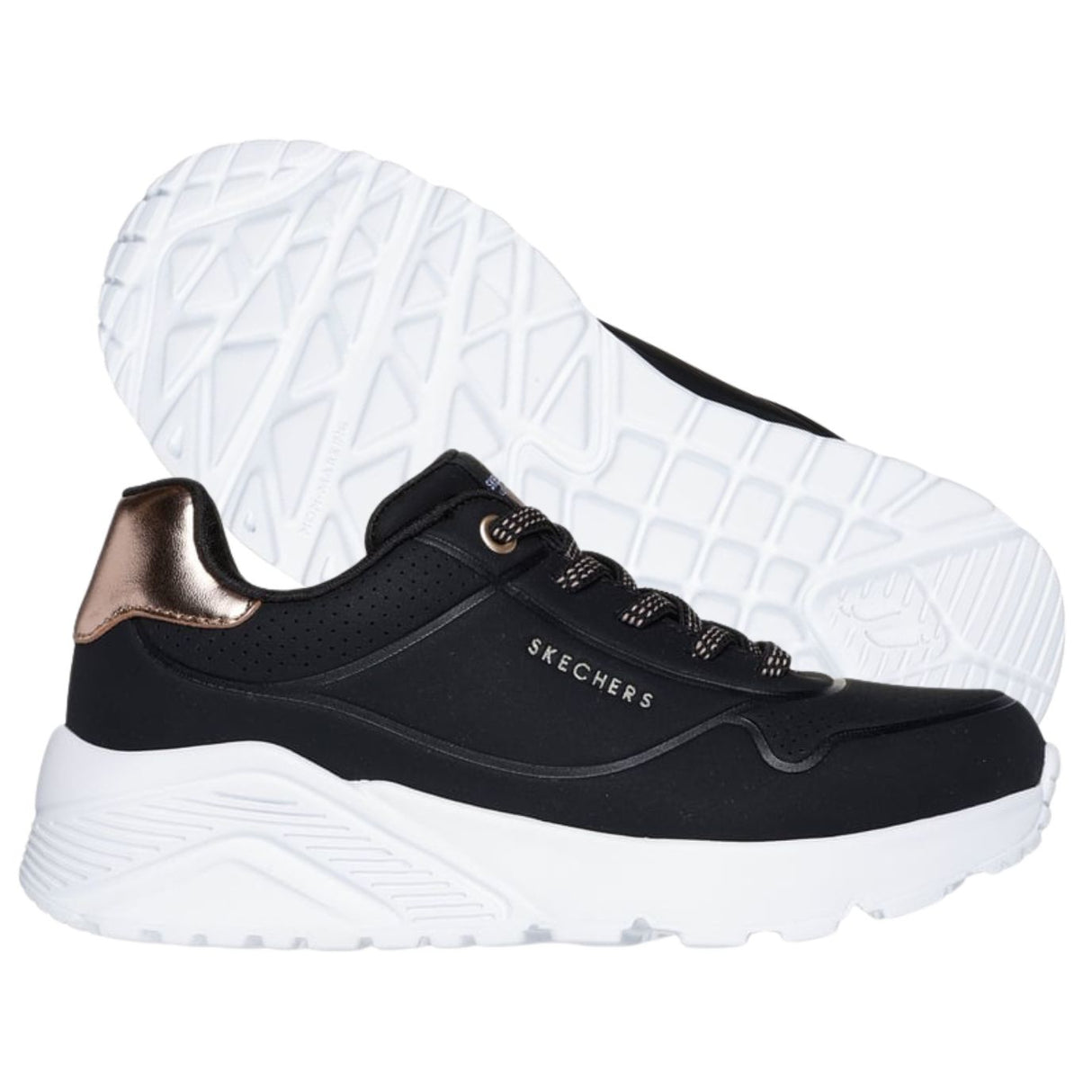 SCARPA RAGAZZE SKECHERS 310384L BLK UNO LITE NERO