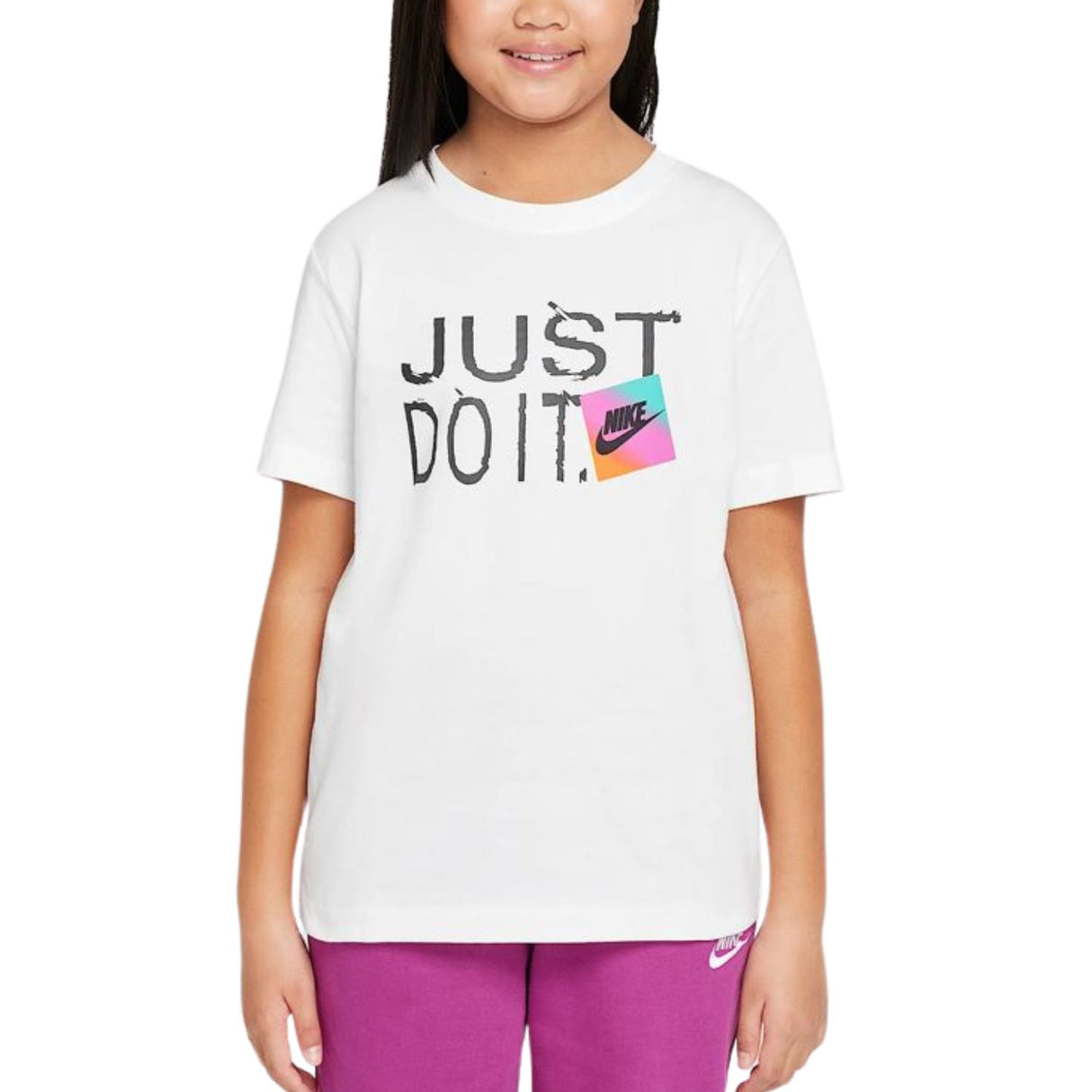T-SHIRT BAMBINI NIKE HM5852-100 SPORTWEAR COTONE BIANCO