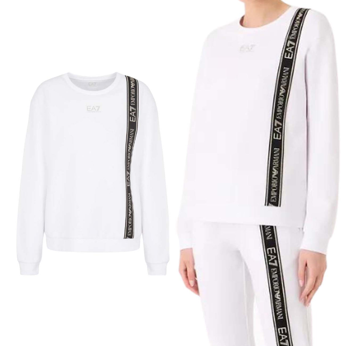 FELPA DONNA ARMANI EA7 I23 6RTM25 TJKWZ 1100 BIANCO