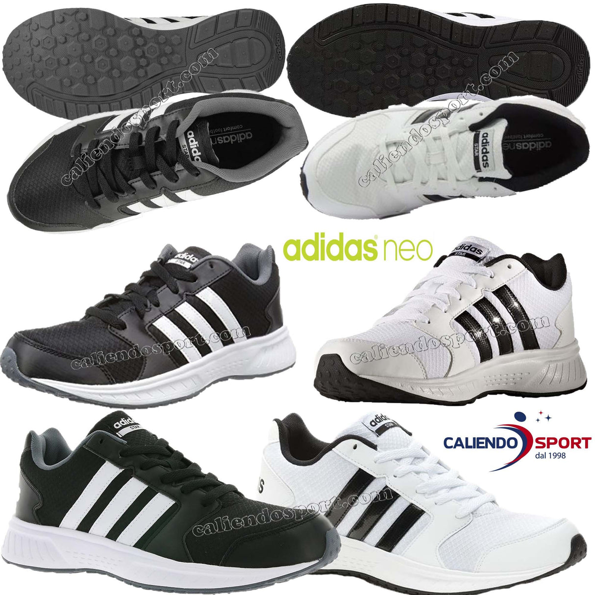 ADIDAS NEO Patike VS STAR AW5258 AW5263 CHAUSSURES DE RUNNING GYM NOIR BLANC HOMMES
