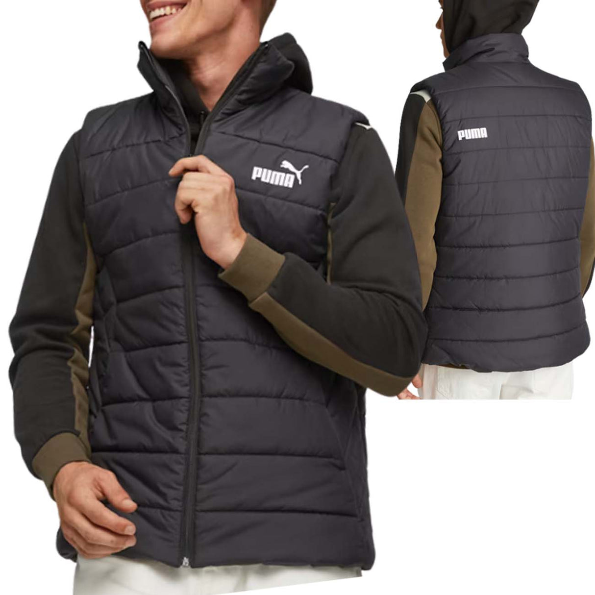 GIUBBOTTO SMANICATO PUMA 848939 01 ESSENTIALS NERO