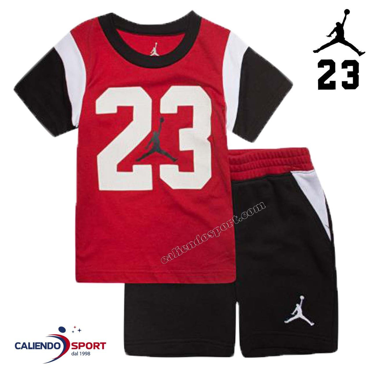T-SHIRT NIKE JORDAN COMPLETE 655997 023 POUR ENFANTS + SHORT ICONIC 23 POUR ENFANTS