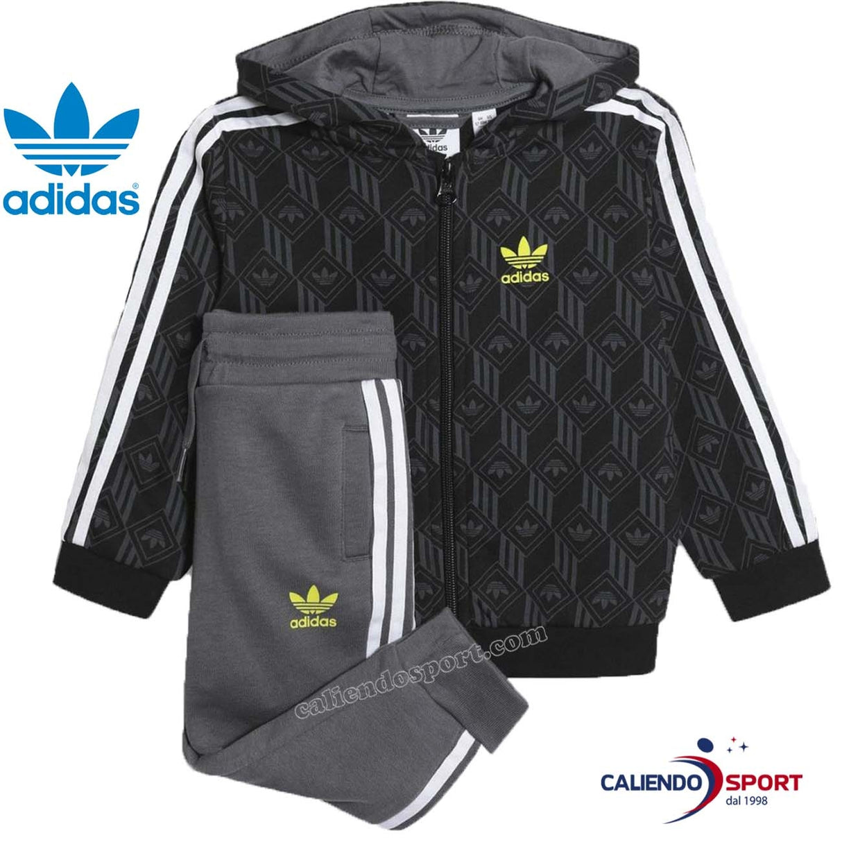 ADIDAS GD2867 FZ HOODIE KIDS TRACKSUIT SET ACETATE COTTON