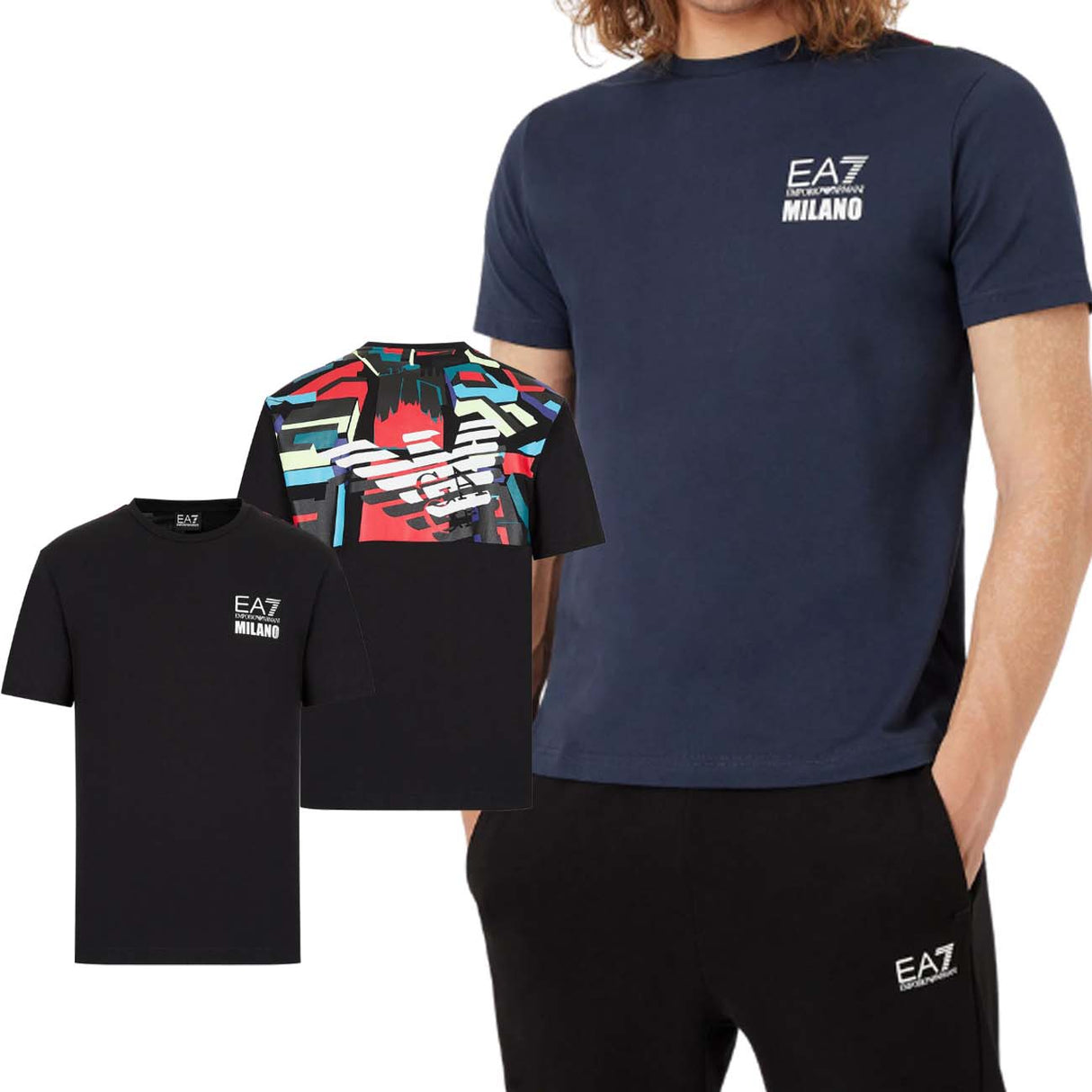 T-SHIRT ARMANI EA7 3LPT65PJ7CZ IMPRIMÉ AU DOS