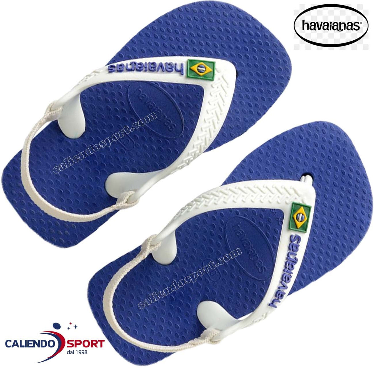 TONGS HAVAIANAS ENFANTS BRASIL LOGO UNISEXE BLEU