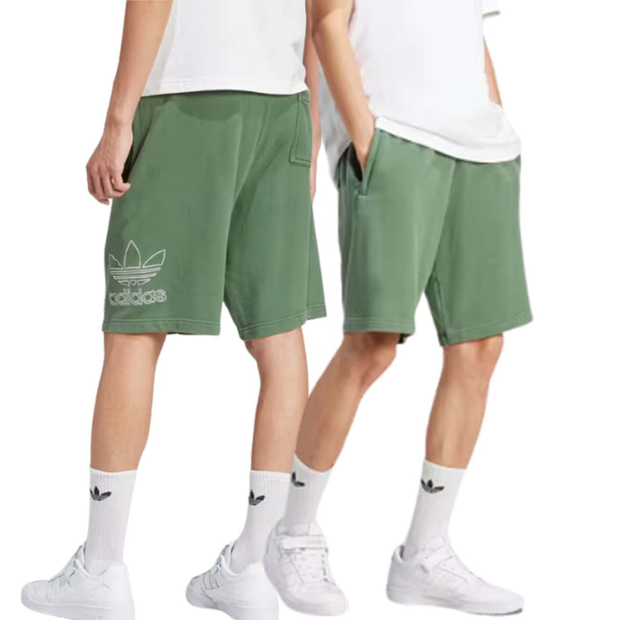 PANTALONCINO ADIDAS R8004 ADICOLOR VERDE OUTLINE TREFOIL