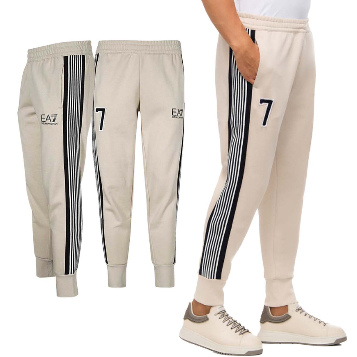 ARMANI EA7 I23 6RPP89 PJ07Z 1716 FLEECE COTTON PANTS