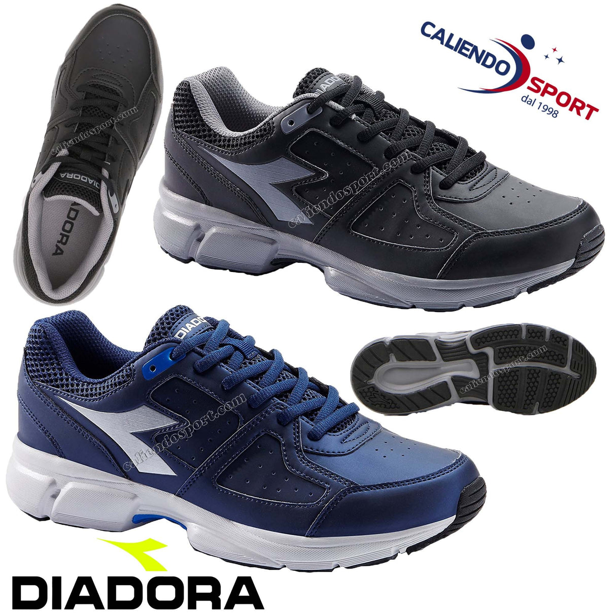 SCARPA UOMO DONNA DIADORA 172057 BLU NERO SPORT PALESTRA CORSA RUNNING