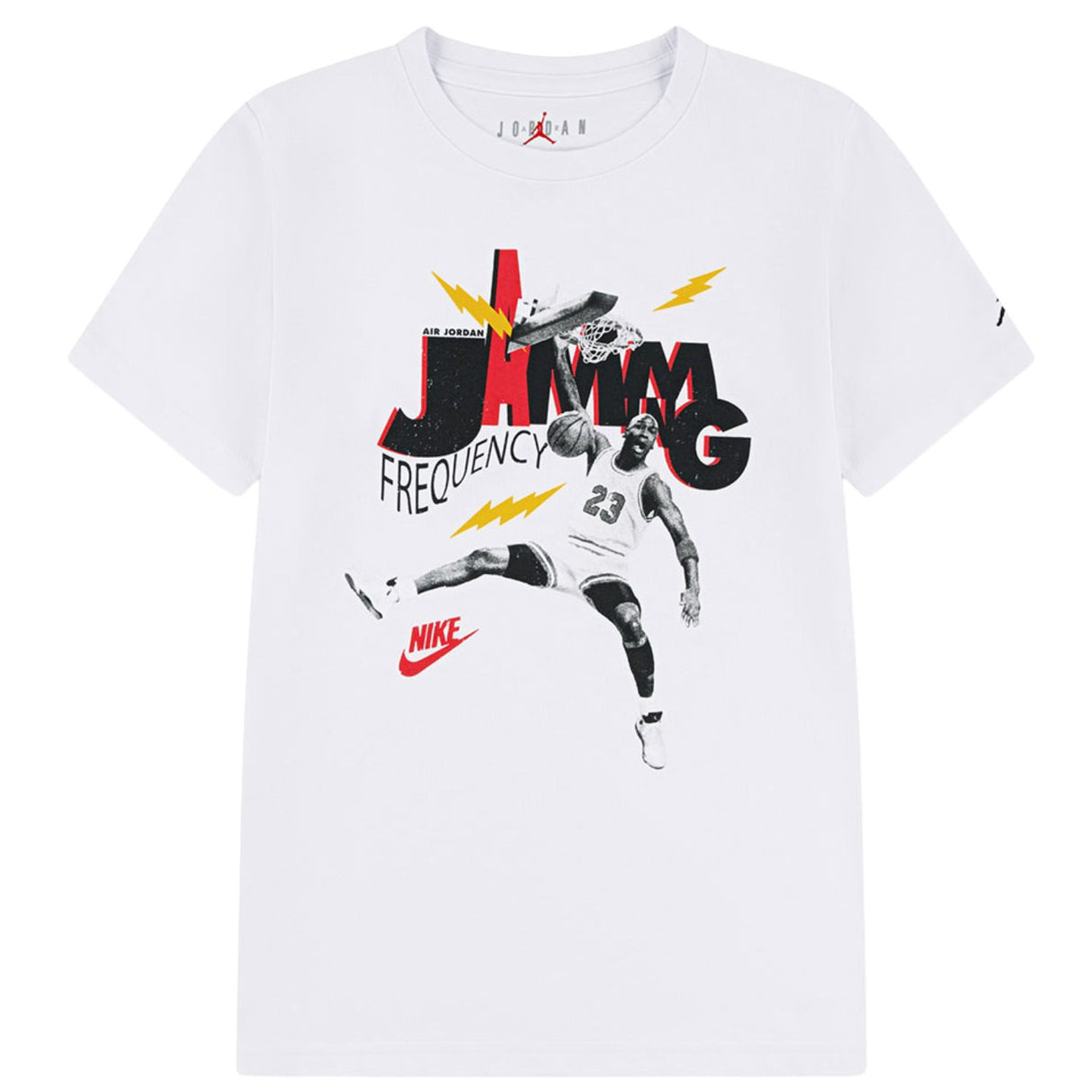 T-SHIRT RAGAZZI JORDAN 95D819 001 JAMMING BIANCO