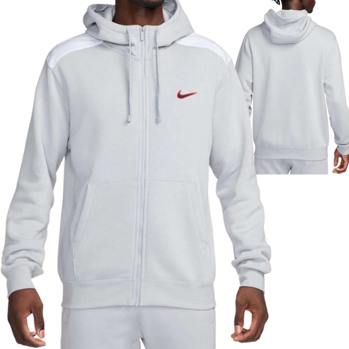 Sweat à capuche zippé en polaire de coton Nike FQ8819 012