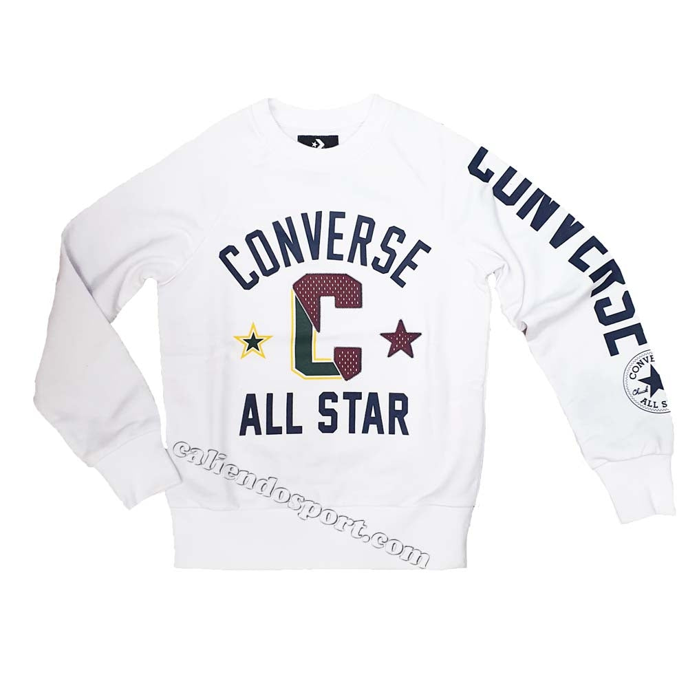 FELPA CONVERSE RAGAZZI 9CA847 ALL STAR COTONE FELPATO