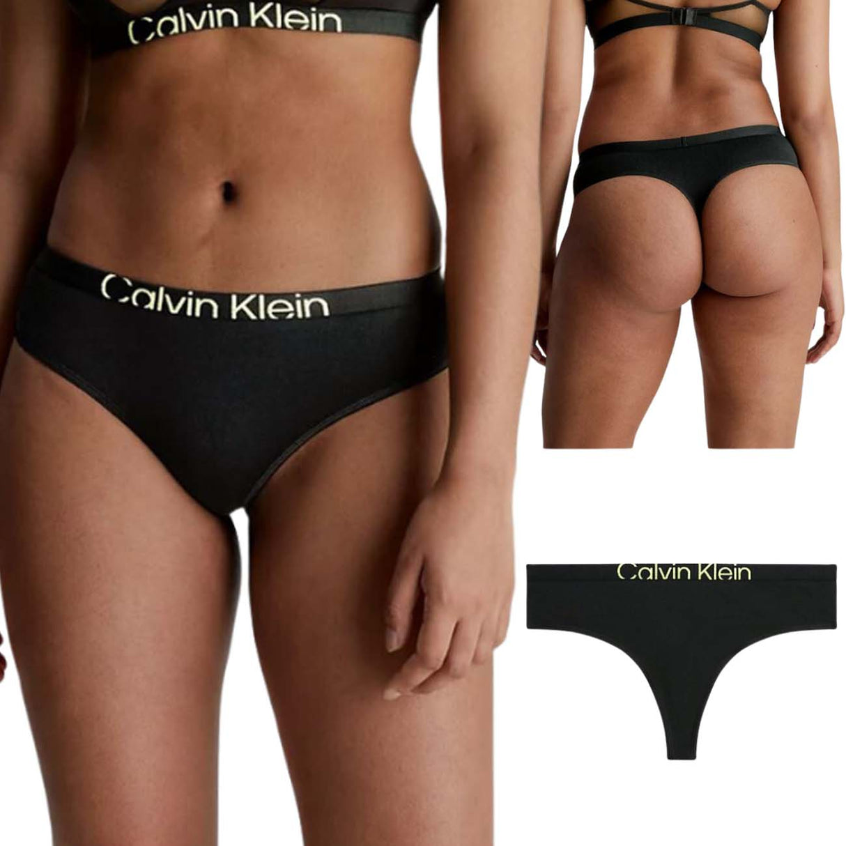 KALVIN KLEIN THONG 000QF7401 EUB1 FUTURE SHIFT BLACK