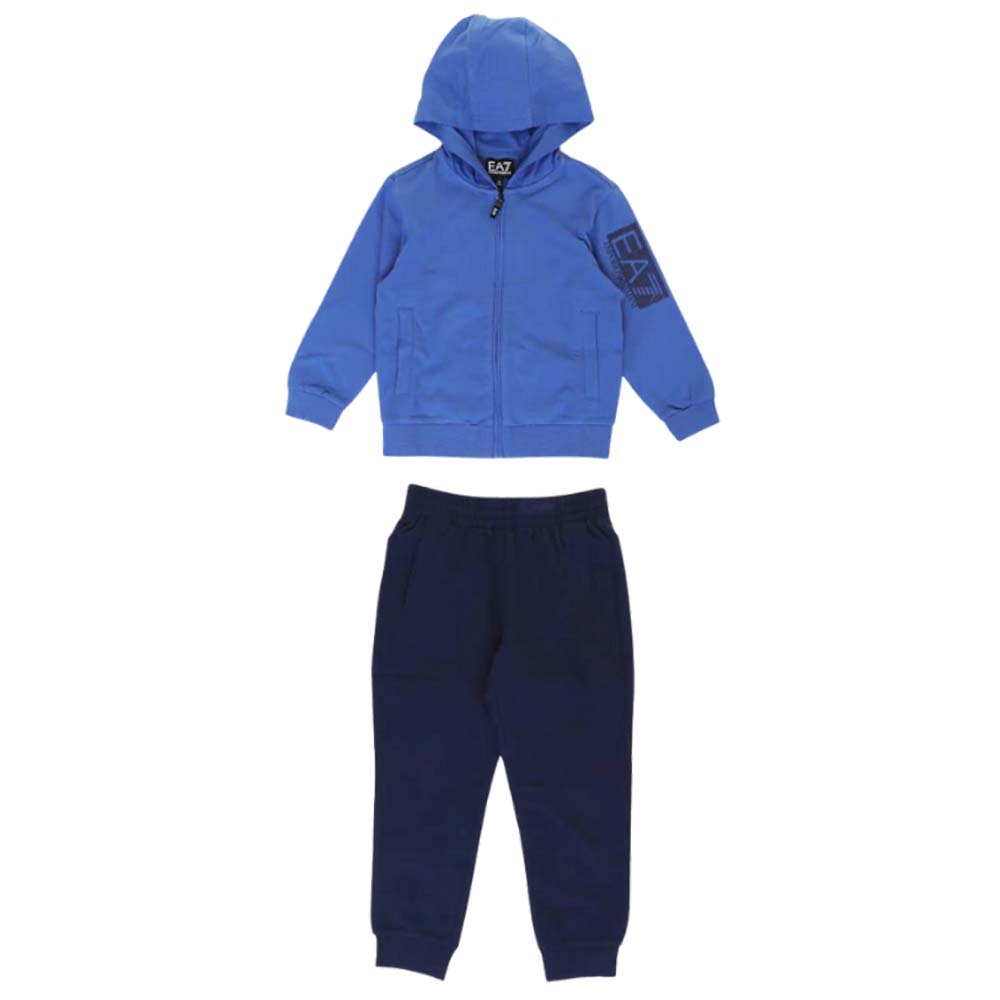ARMANI EA7 3RBV55 BJ05Z BOYS' TRACKSUIT IN BRUSHED COTTON