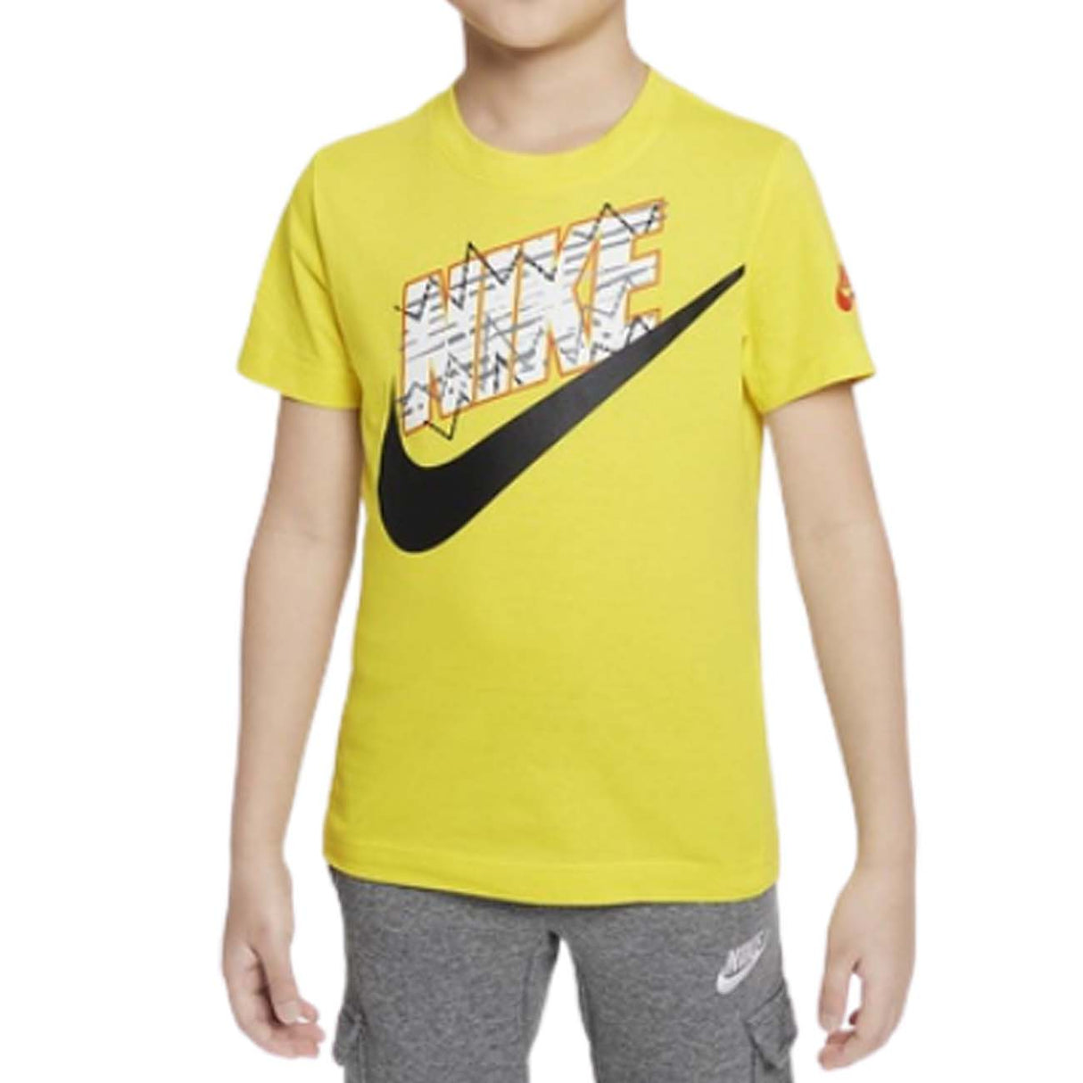 T-SHIRT NIKE 86K608 SPORTSWEAR EN COTON JAUNE POUR GARÇONS