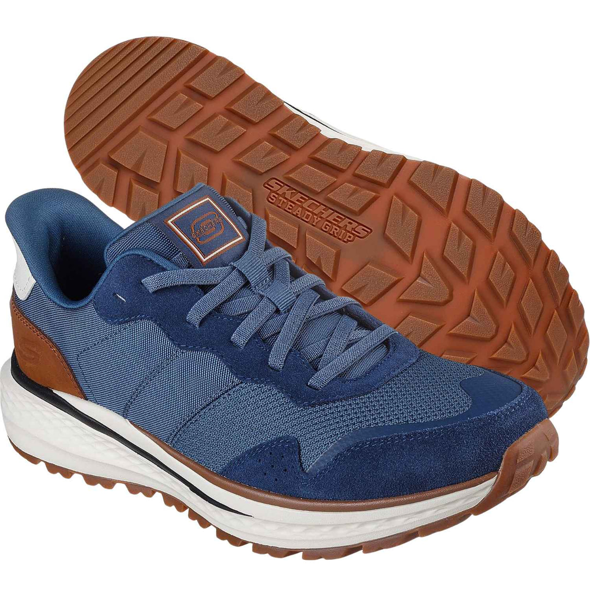 SCARPA SKECHERS 211069 BLU SLIP INS RELAXED SLADE ULTRA