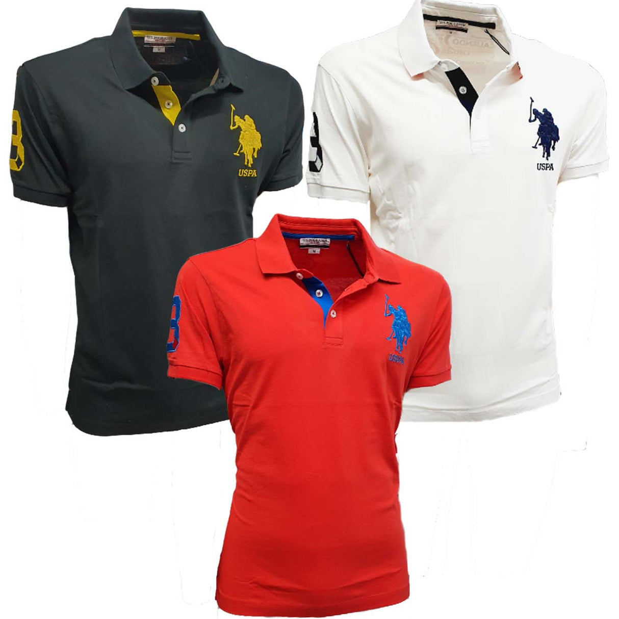 MEN'S POLO SHIRT 50313 CBAD US POLO ASSN 3 BUTTON COTTON