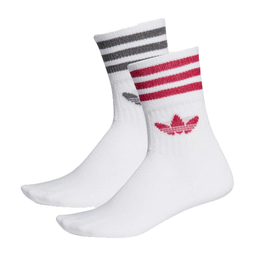 CHAUSSETTES À PAILLETTES MI-HAUTES ADIDAS ORIGINALS ED5906 ED5907 2 PAIRES