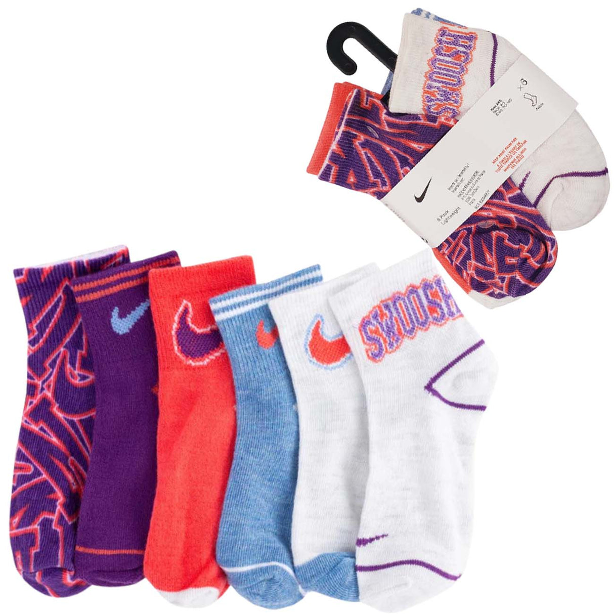 NIKE GN0977 R26 INFANT 6 PAIRS CHILDREN'S SOCKS