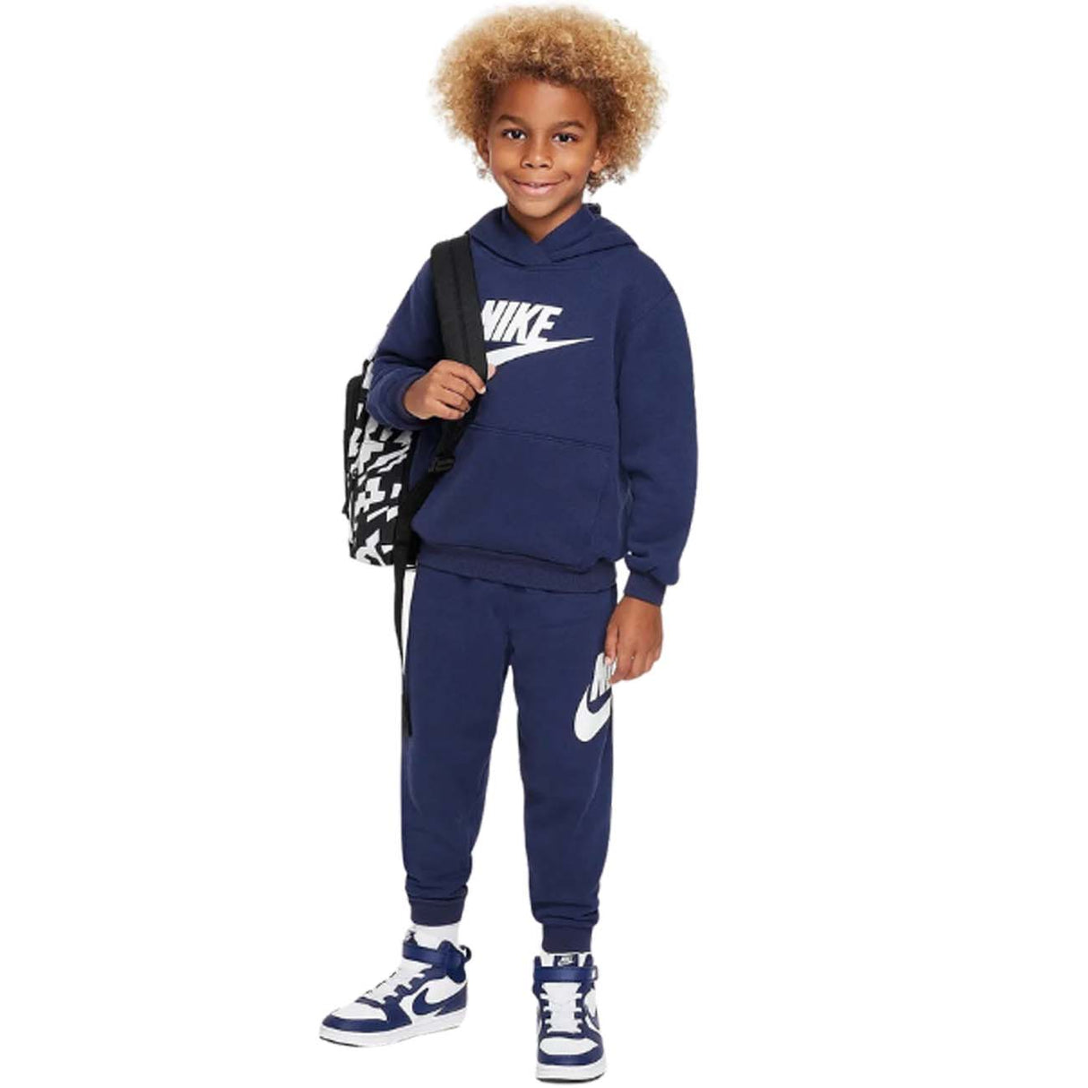 TUTA BAMBINI NIKE 86L595 U90 BLU COTONE