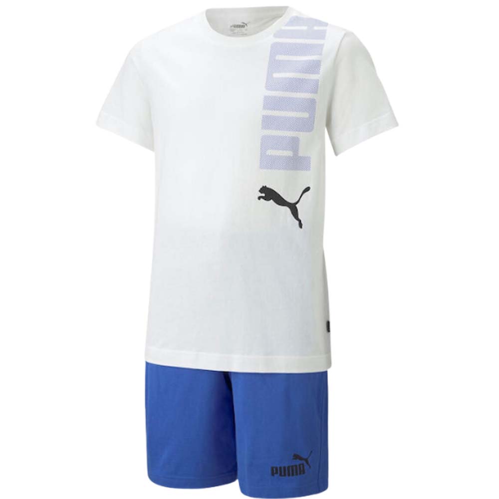 COMPLETO RAGAZZI PUMA 673284 SHIRT PANTALONCINO COTONE