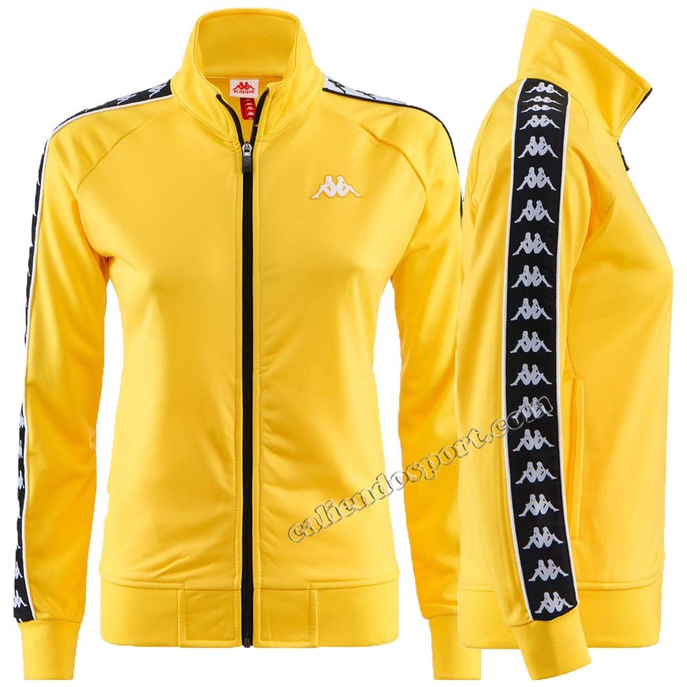 GIACCA KAPPA BANDA 301EFU0 ANNISTON UOMO DONNA VERDE BIANCO NERO GIALLO