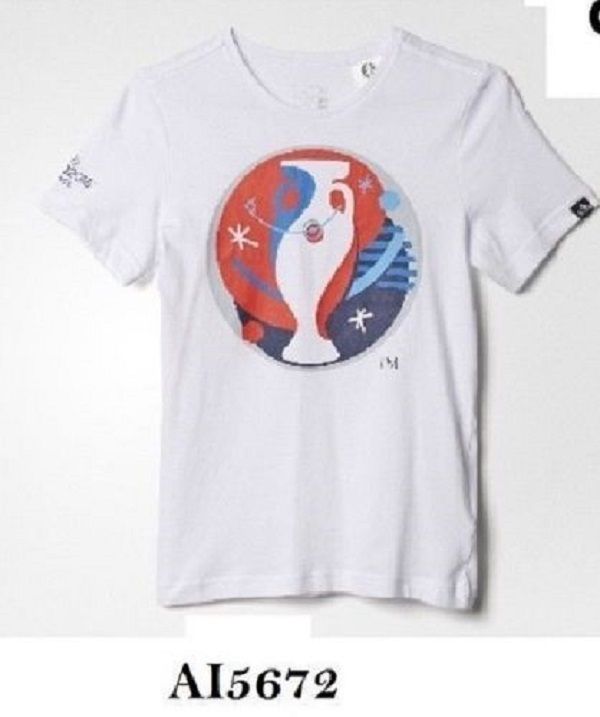 Adidas Boys T-shirt Child 11/12 YEARS Cotton Football Graphic Euro SHIRTS