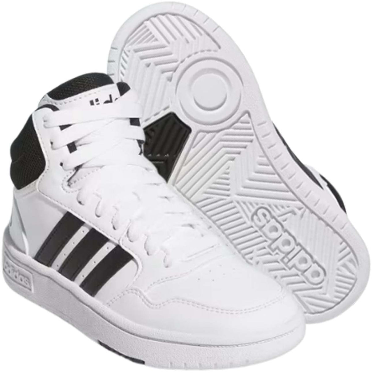 SCARPA ADIDAS IG3715 HOOPS MID COLLO ALTO BIANCO