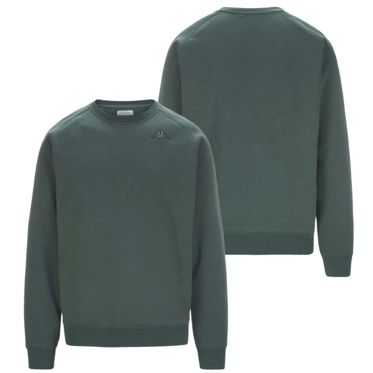 FELPA KAPPA 304MYL0 X86 GIROCOLLO VERDE FELPATA